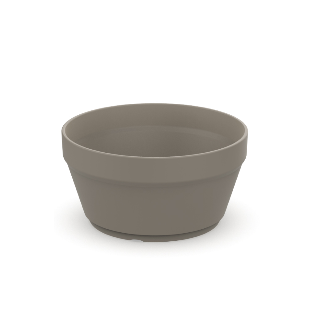 Get plastic mug with 100ml capacity printed, colour donkerbruin