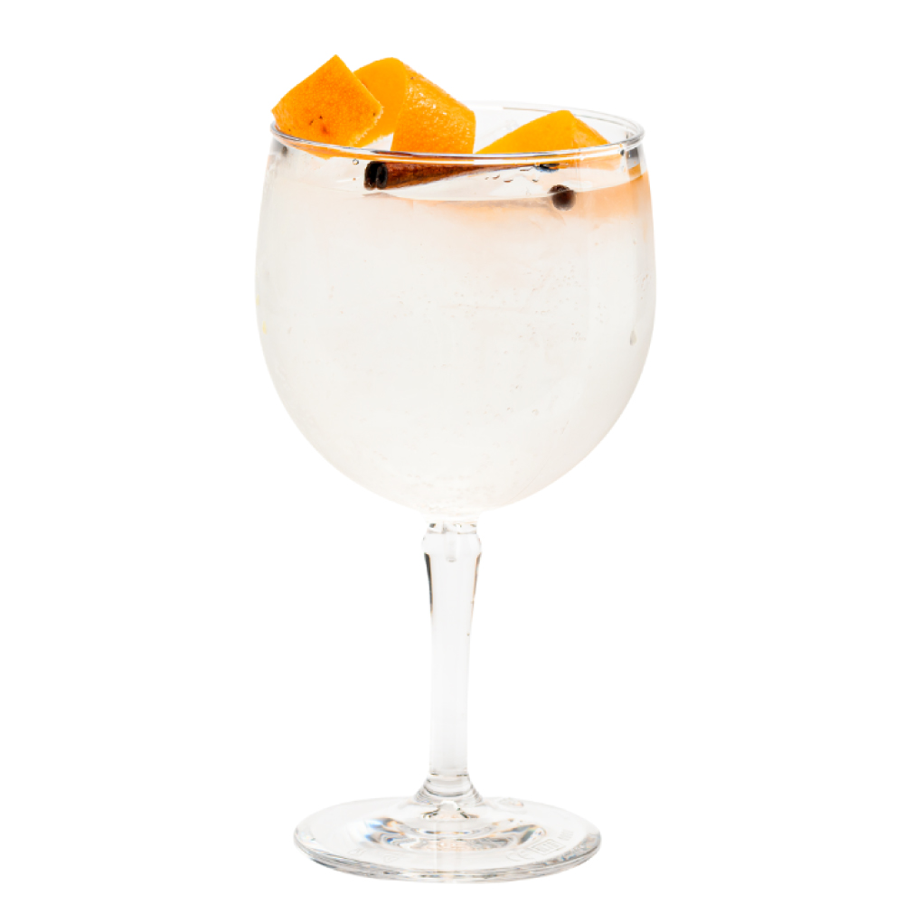 black plastic gin and tonic glass for printing or engraving, colour assorted