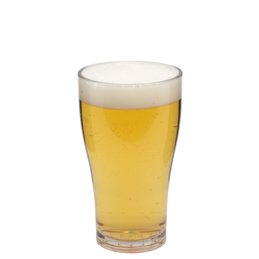 Viking plastic beer glass 43 cl, transparent, suitable for printing and engraving, colour mix