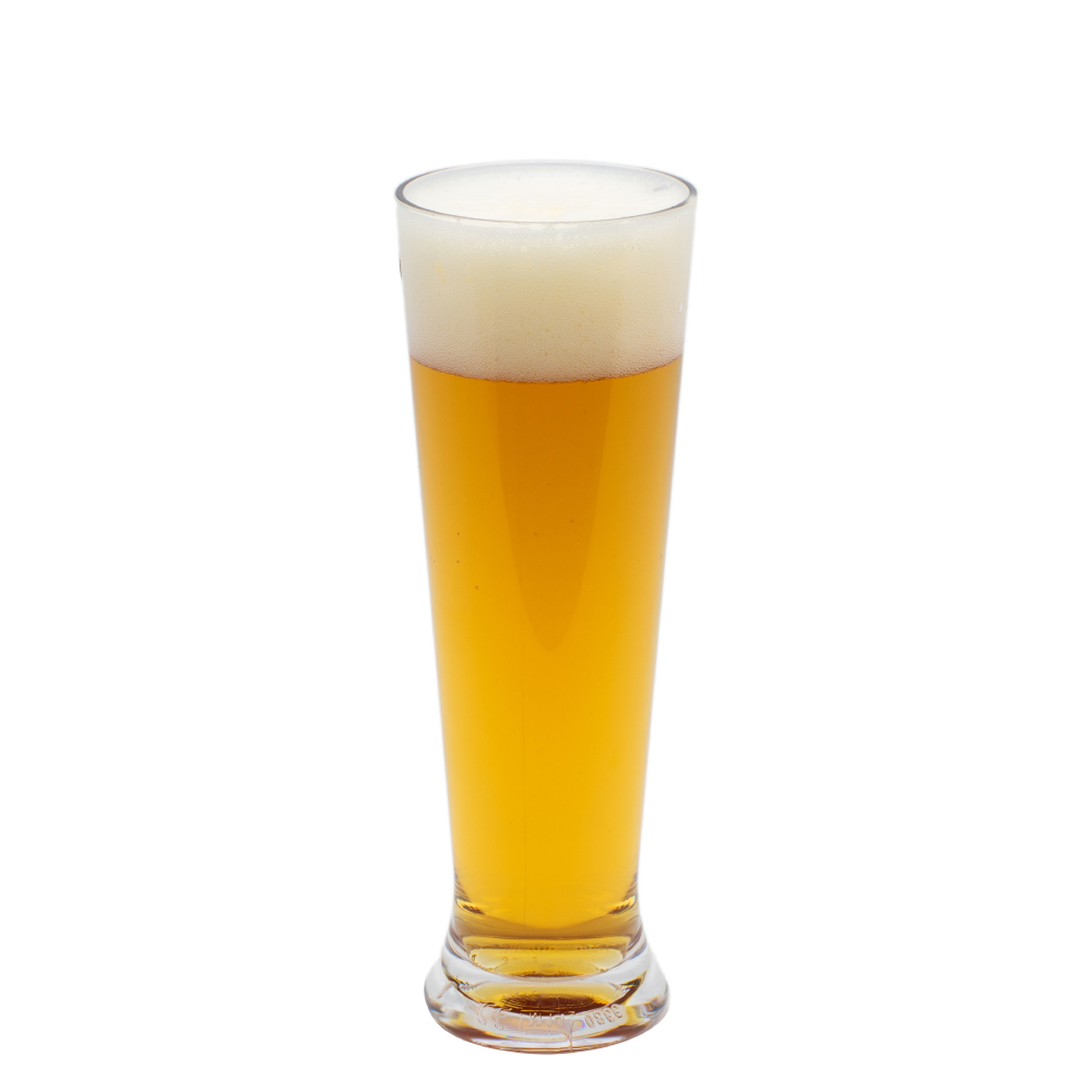 transparent Plastic Beer glass de luxe without stem with a capacity of 30 cl. is suitable for both printing, colour assorted