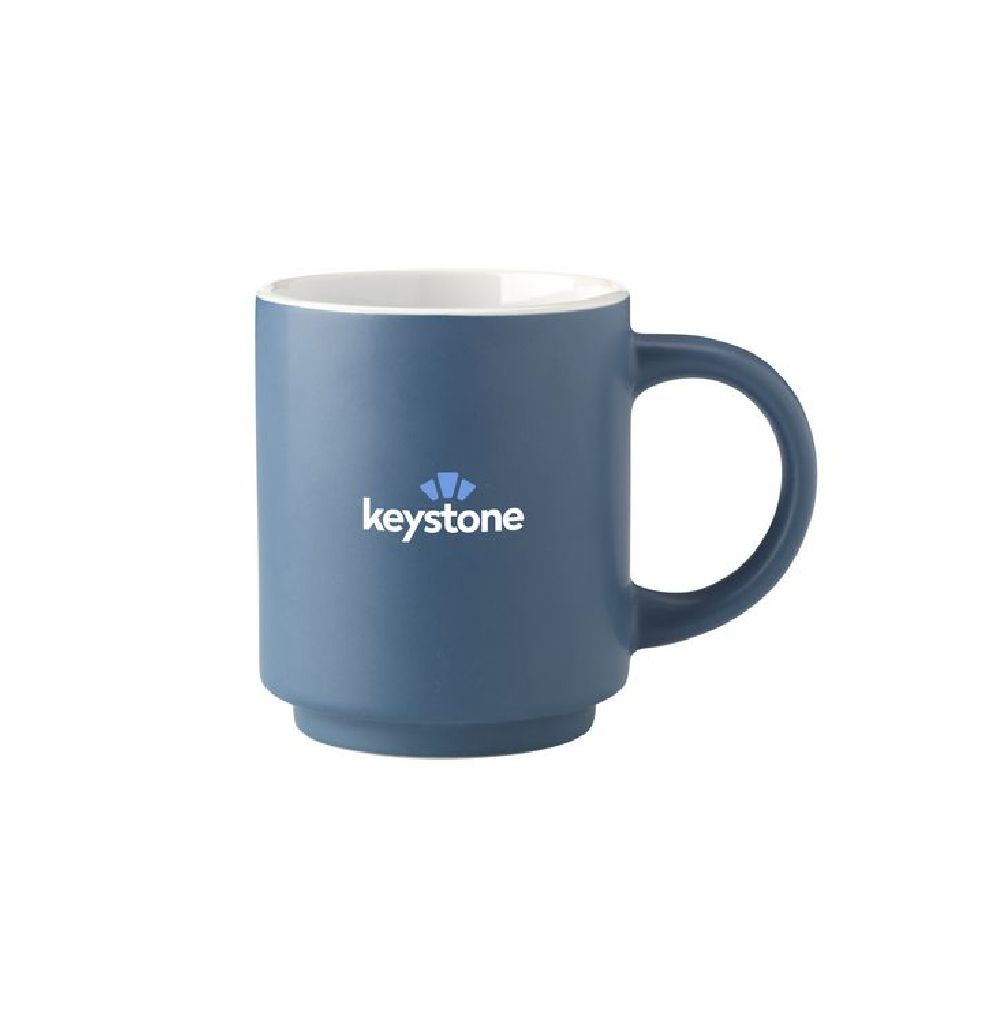 Blue stackable mug with possibility of printing