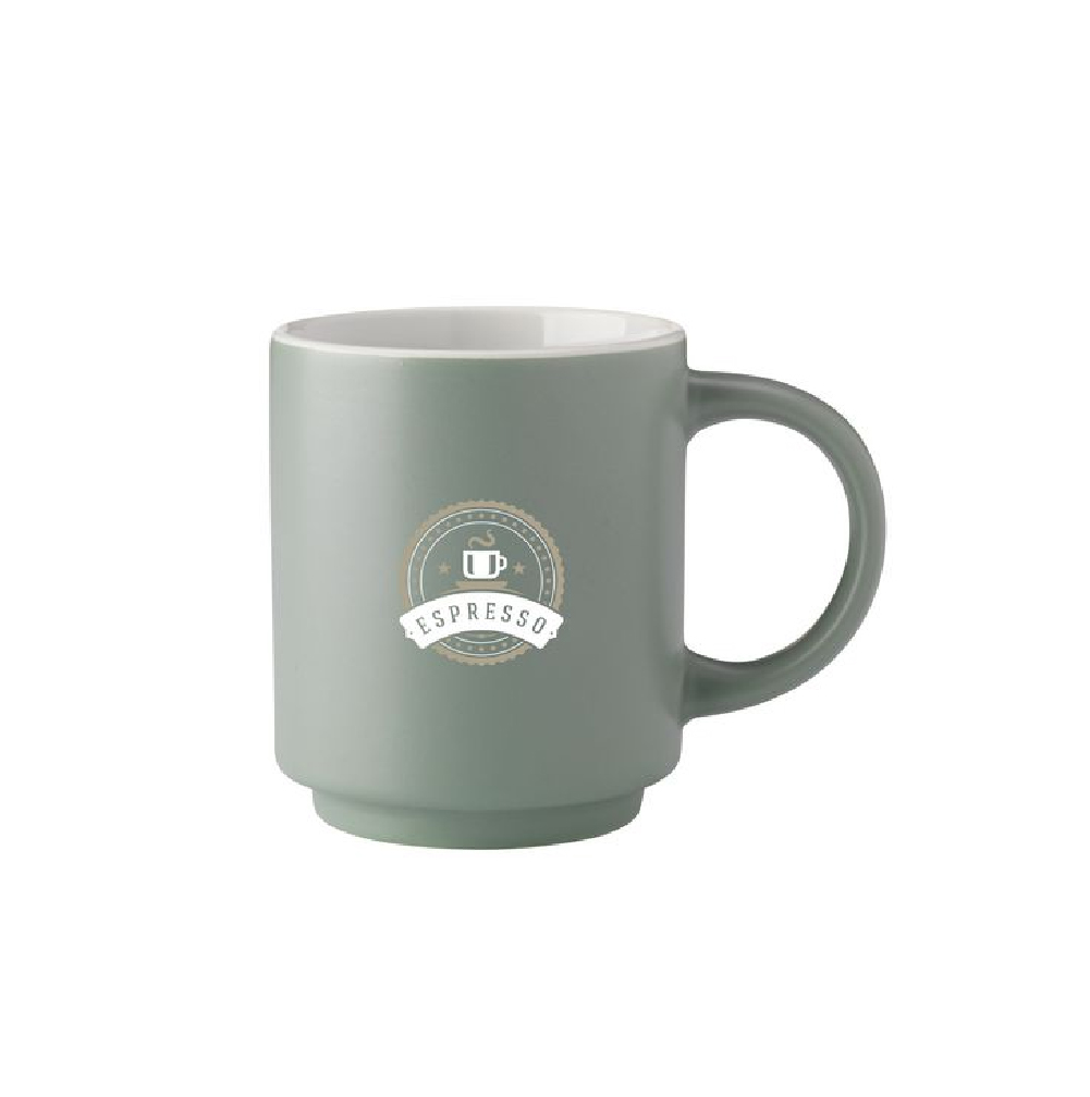 Green stackable mug with possibility of printing