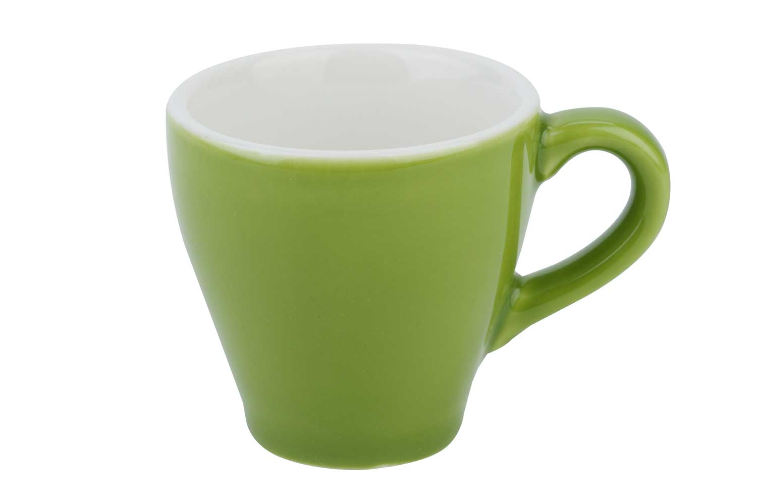 Bedrukken van een groene Barista espressokop, foto 2