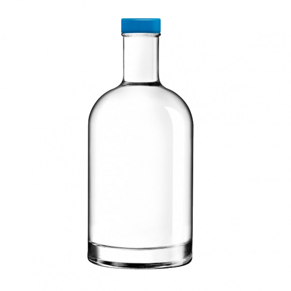 Fles Oslo met een inhoud van 70 cl en een blauwe dop Fles Oslo met een inhoud van 70 cl en een blauwe dop