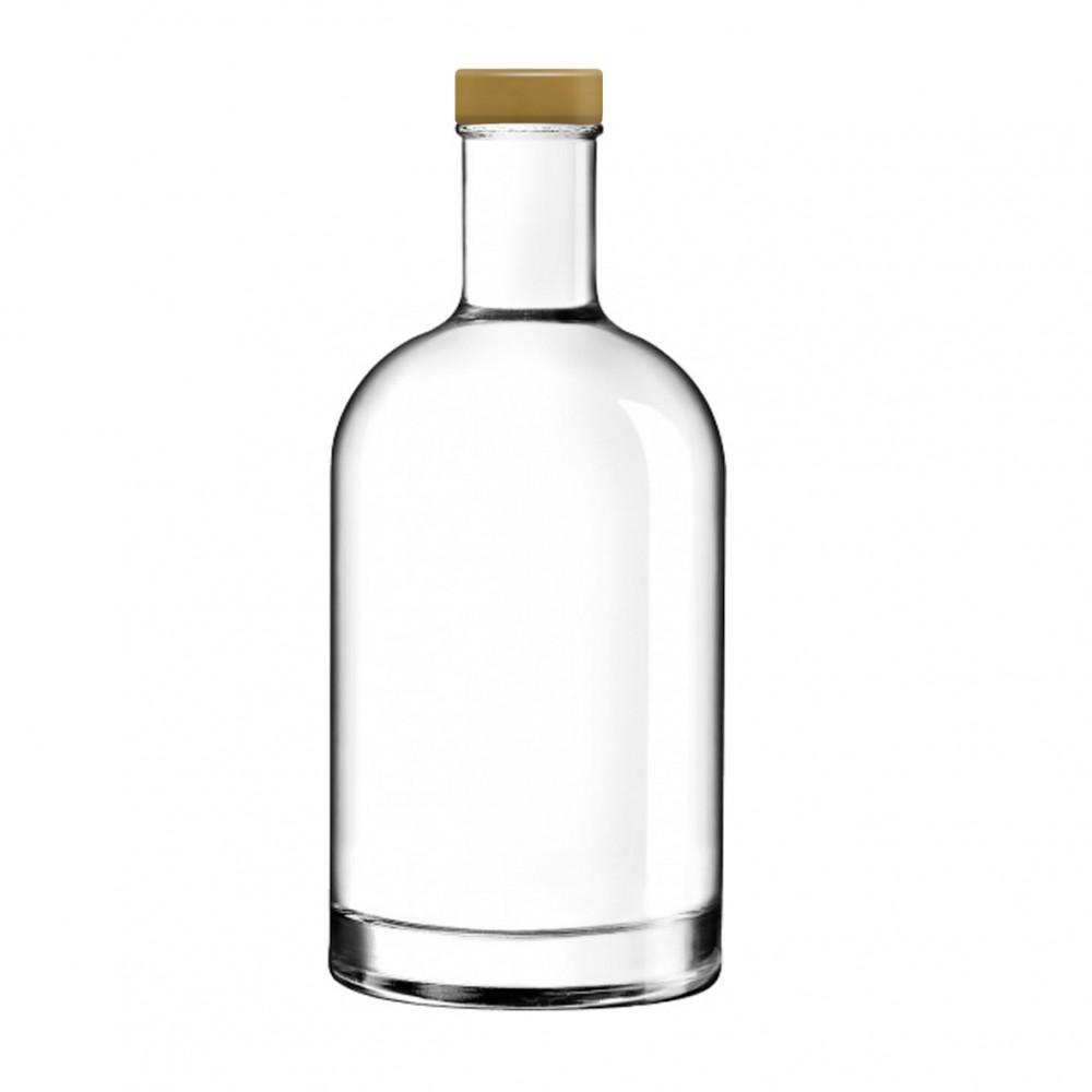 Fles Oslo met een inhoud van 70 cl en een gouden dop Fles Oslo met een inhoud van 70 cl en een gouden dop