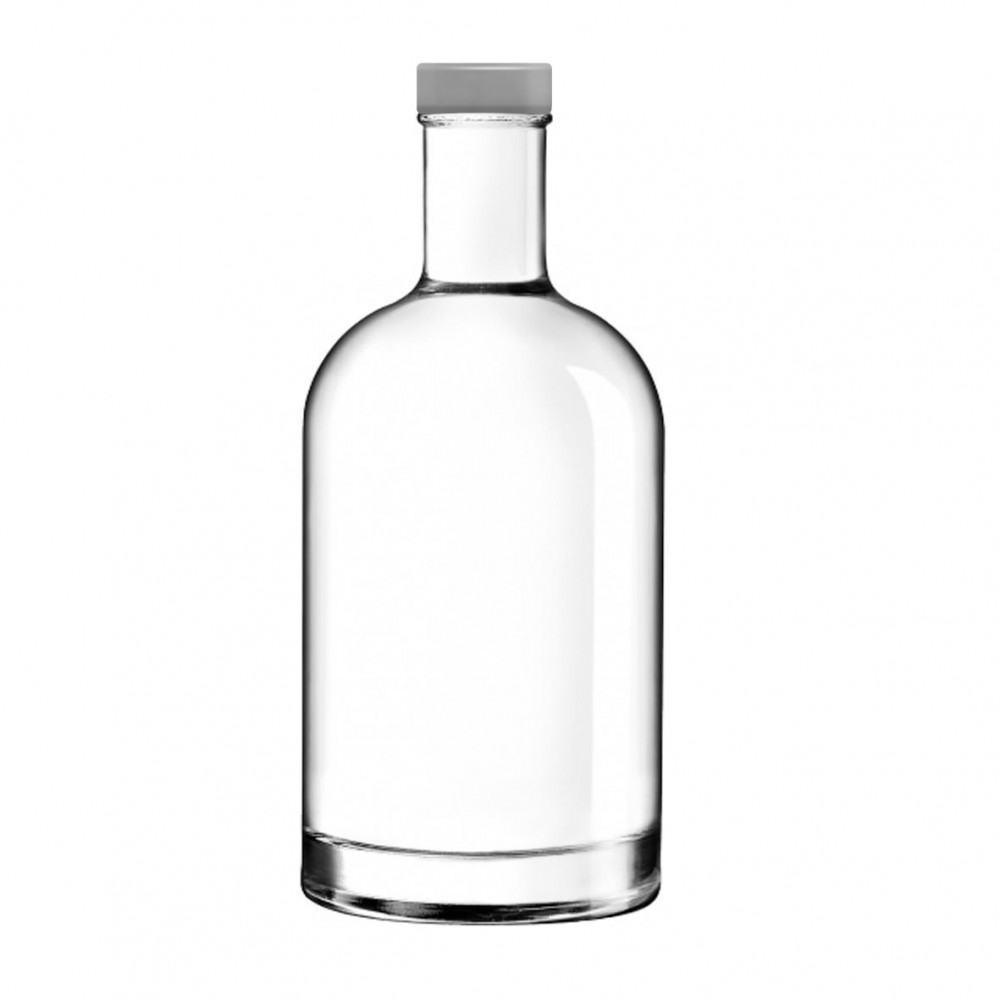 Fles Oslo met een inhoud van 70 cl en een zilveren dop Fles Oslo met een inhoud van 70 cl en een zilveren dop