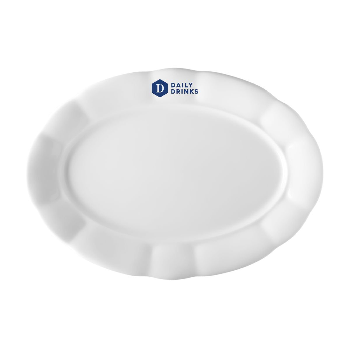 Bernice 32 cm porcelain bowl with DailyDrinks logo in one colour on front.