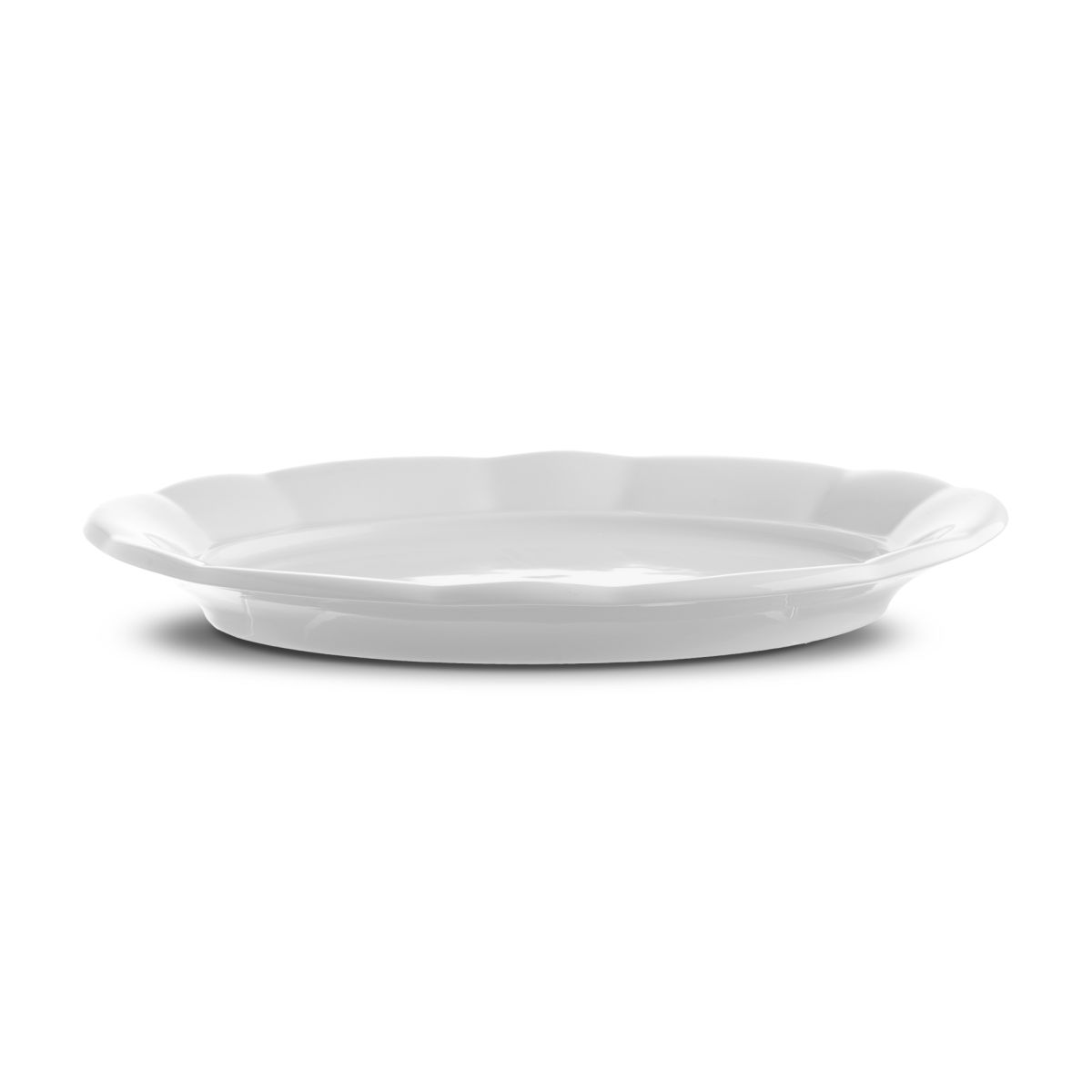 Side view of bowl Bernice 32 cm porcelain with raised rim and stable base.
