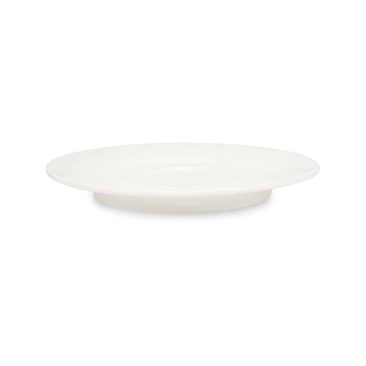 Side of Baristo Latte Dish 16.5 cm shows porcelain dish with slightly curved rim.