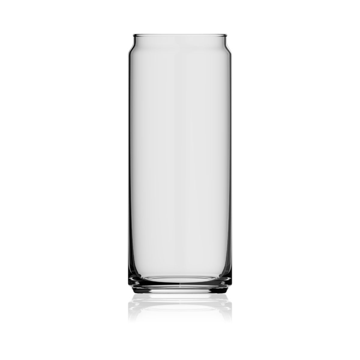 Beer Glass Can 33 cl. made of clear glass, front view without printing