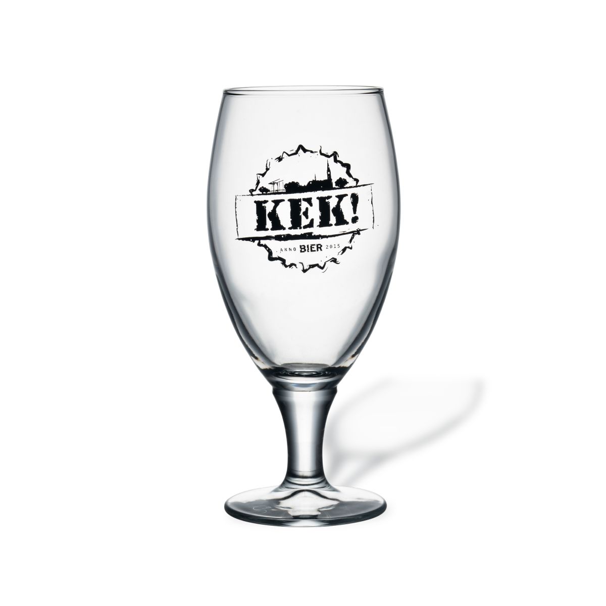 Cheers beer glass, 32.5 cl, with a single-colour Kek! logo on the front