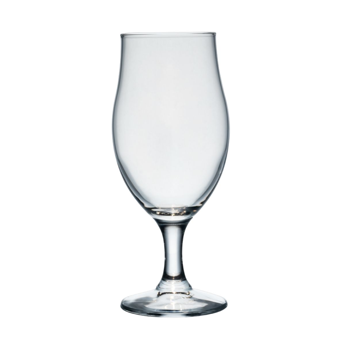 Executive beer glass, 38 cl. in clear glass, front view without printing