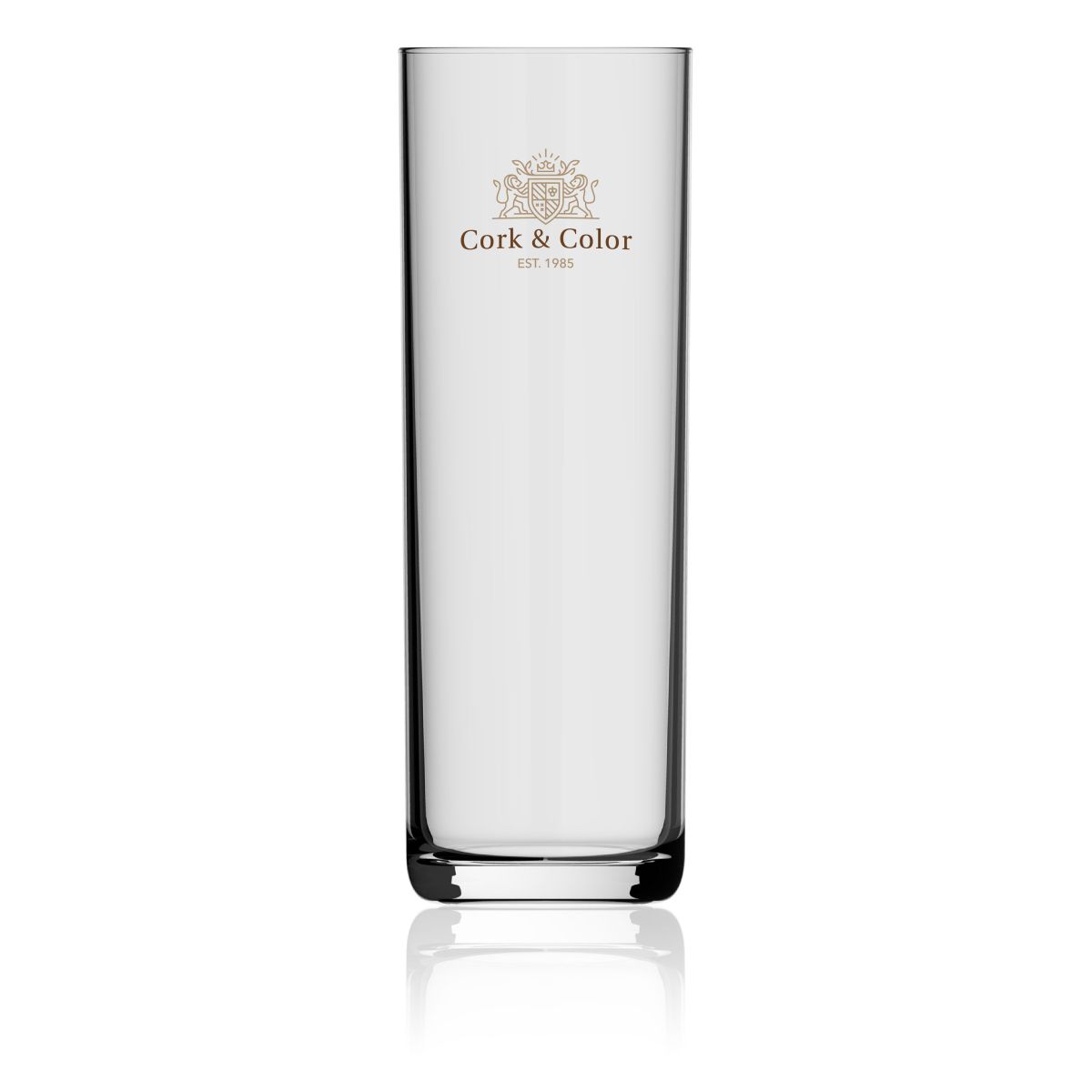 Beer Glass Kölsch 50 cl. with a multicoloured CorkColor logo on the front
