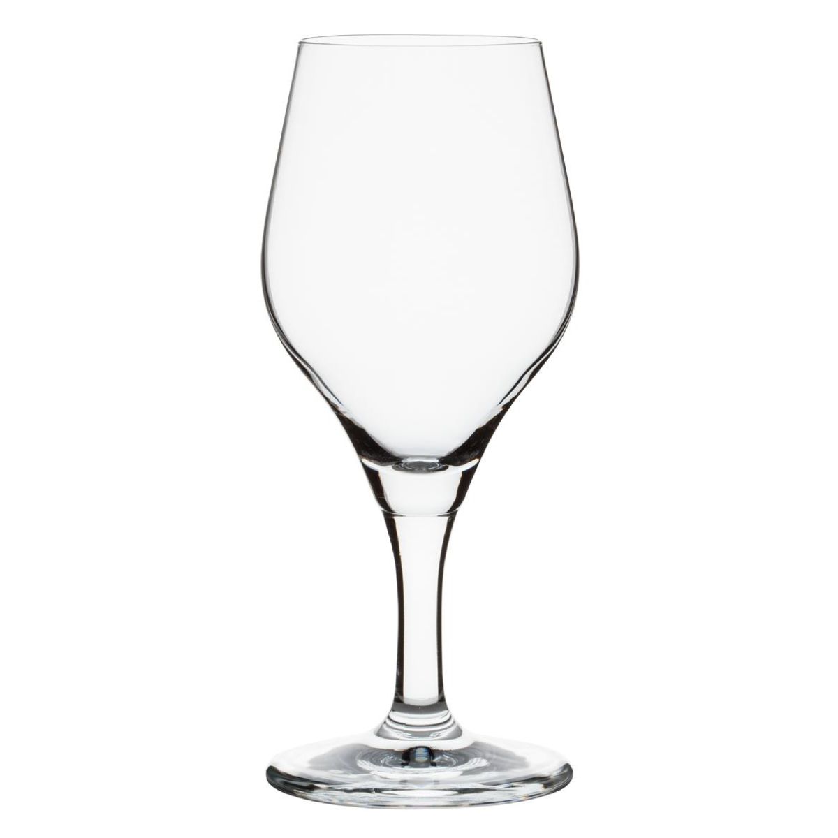 Beer glass Ronceva on foot 57 cl transparent glass, front view without print