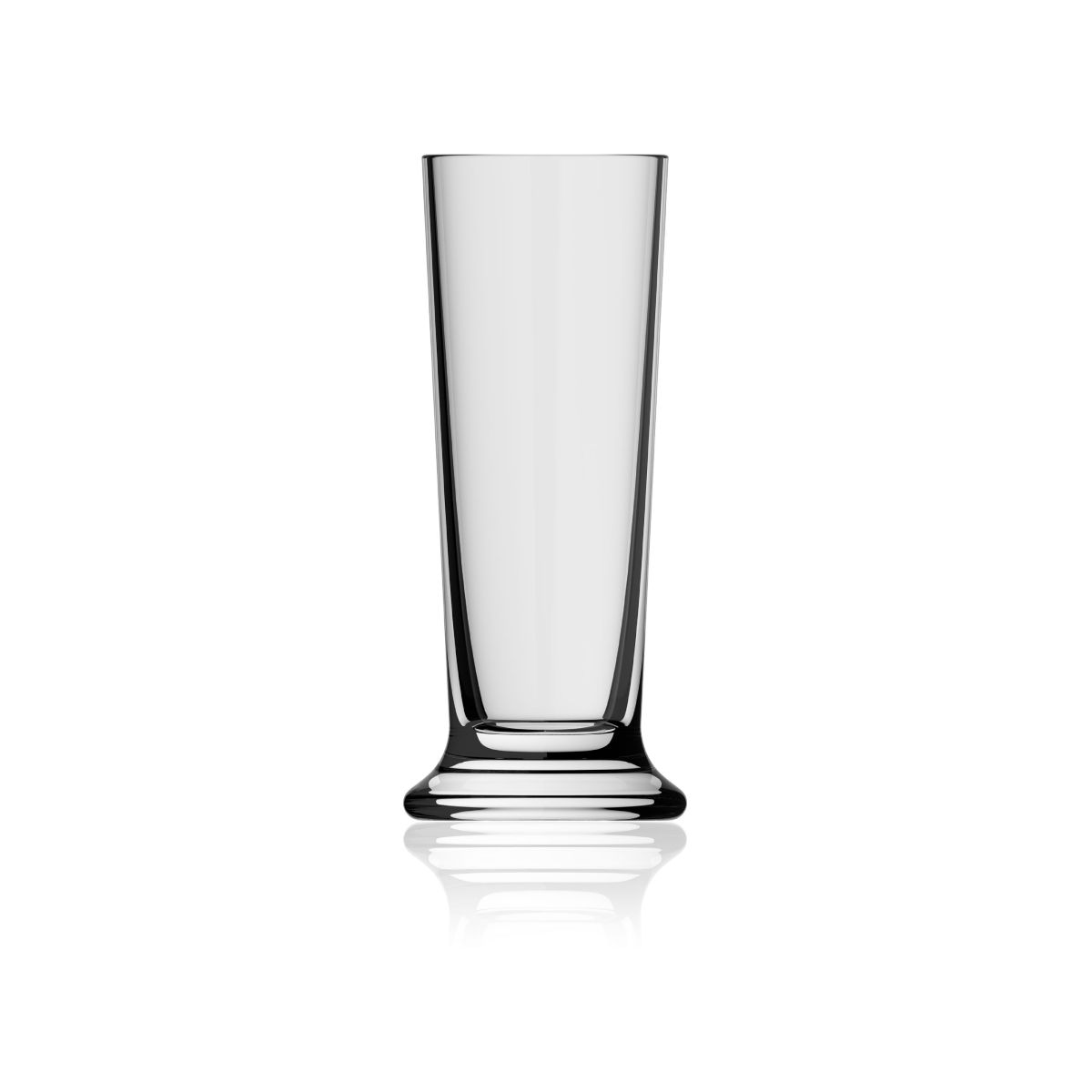 Bierglas Stange 25 cl. transparant glas, vooraanzicht zonder bedrukking, smal cilindrisch bierglasBierglas Stange 25 cl transparant glas, vooraanzicht zonder bedrukking, smal cilindrisch bierglas