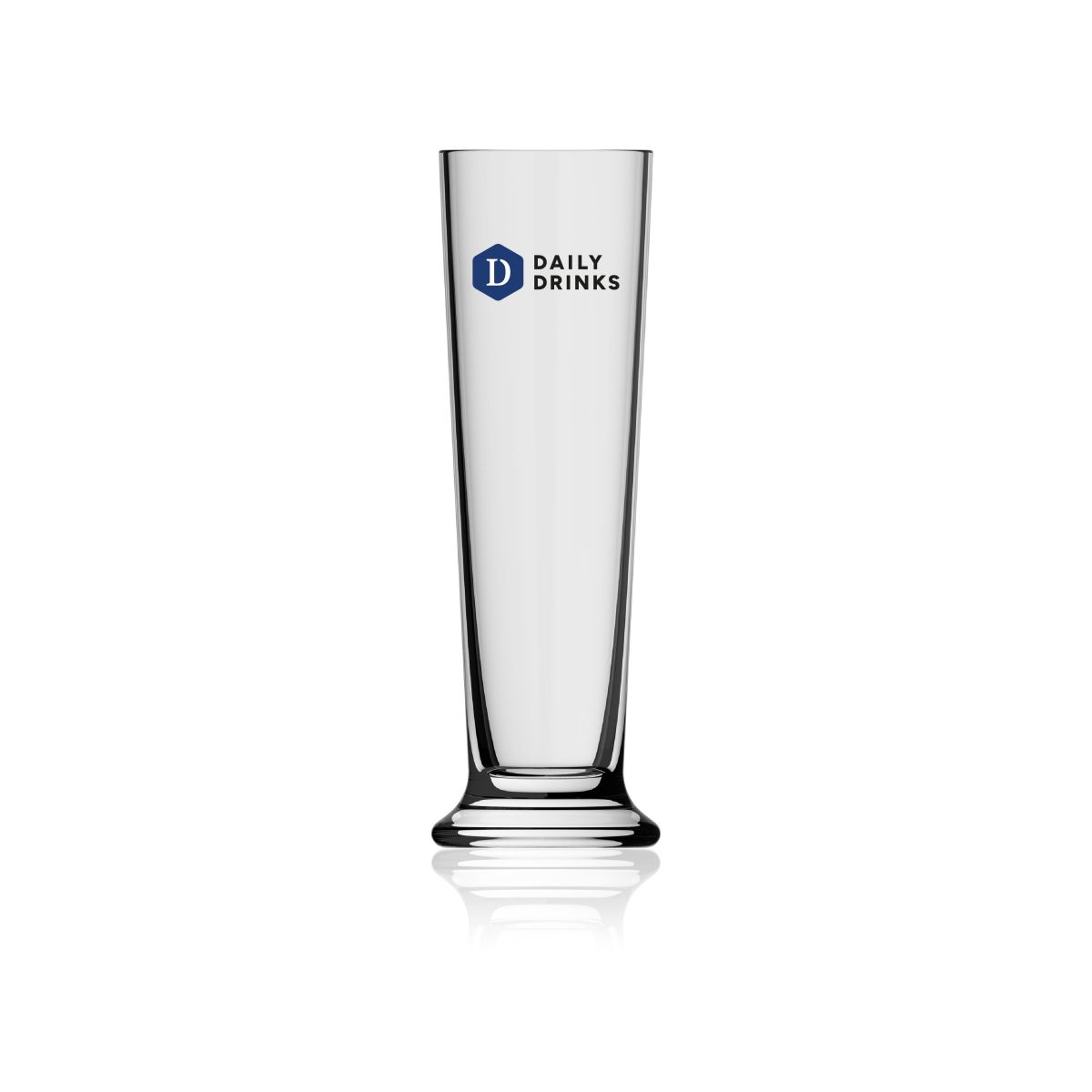 Bierglas Stange 25 cl. glas met meerkleurig DailyDrinks-logo op het voorpaneel