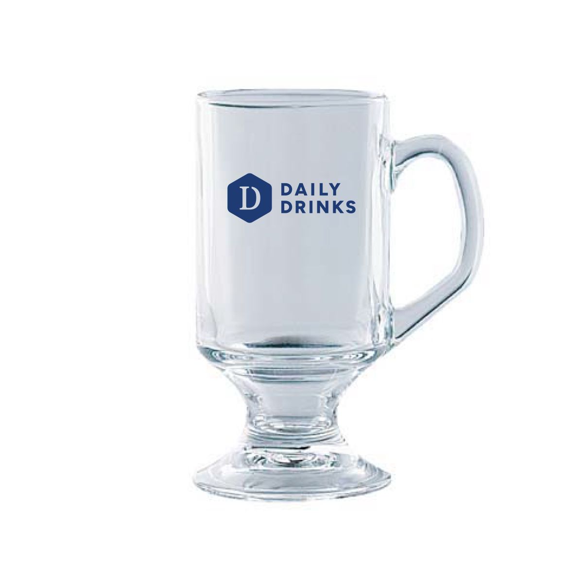 Gravure van merk DailyDrinks zichtbaar op het vooraanzicht van het Bock bierglas 29 cl.