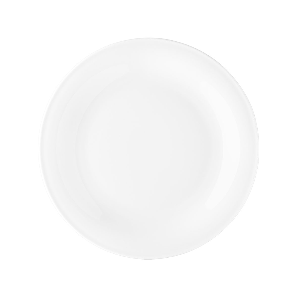 Bord Coup plat 21 cm wit porselein, vooraanzicht zonder bedrukking