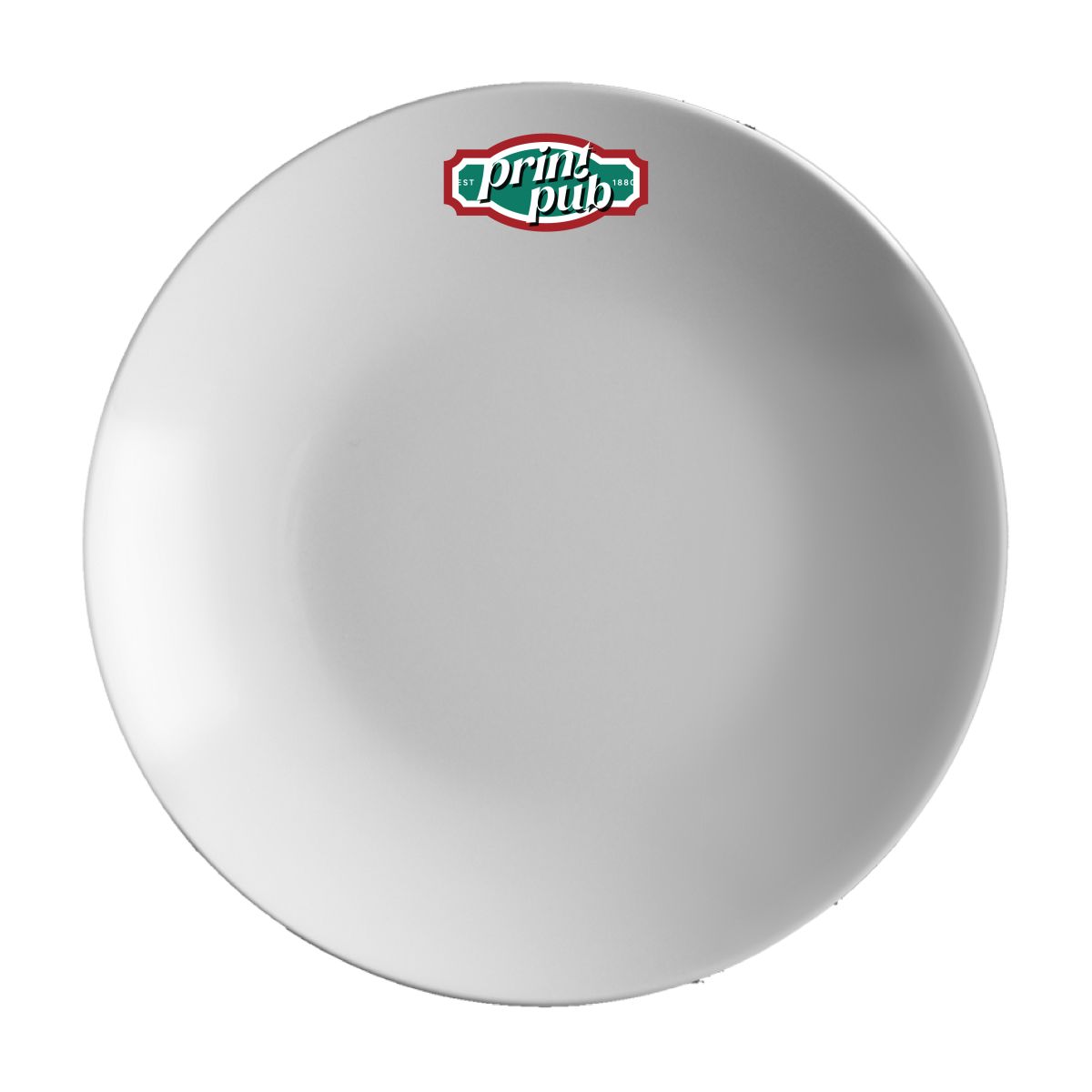 Porseleinen Isabelle bord 26 cm met meerkleurige opdruk van PrintPub-logo op de voorkant.