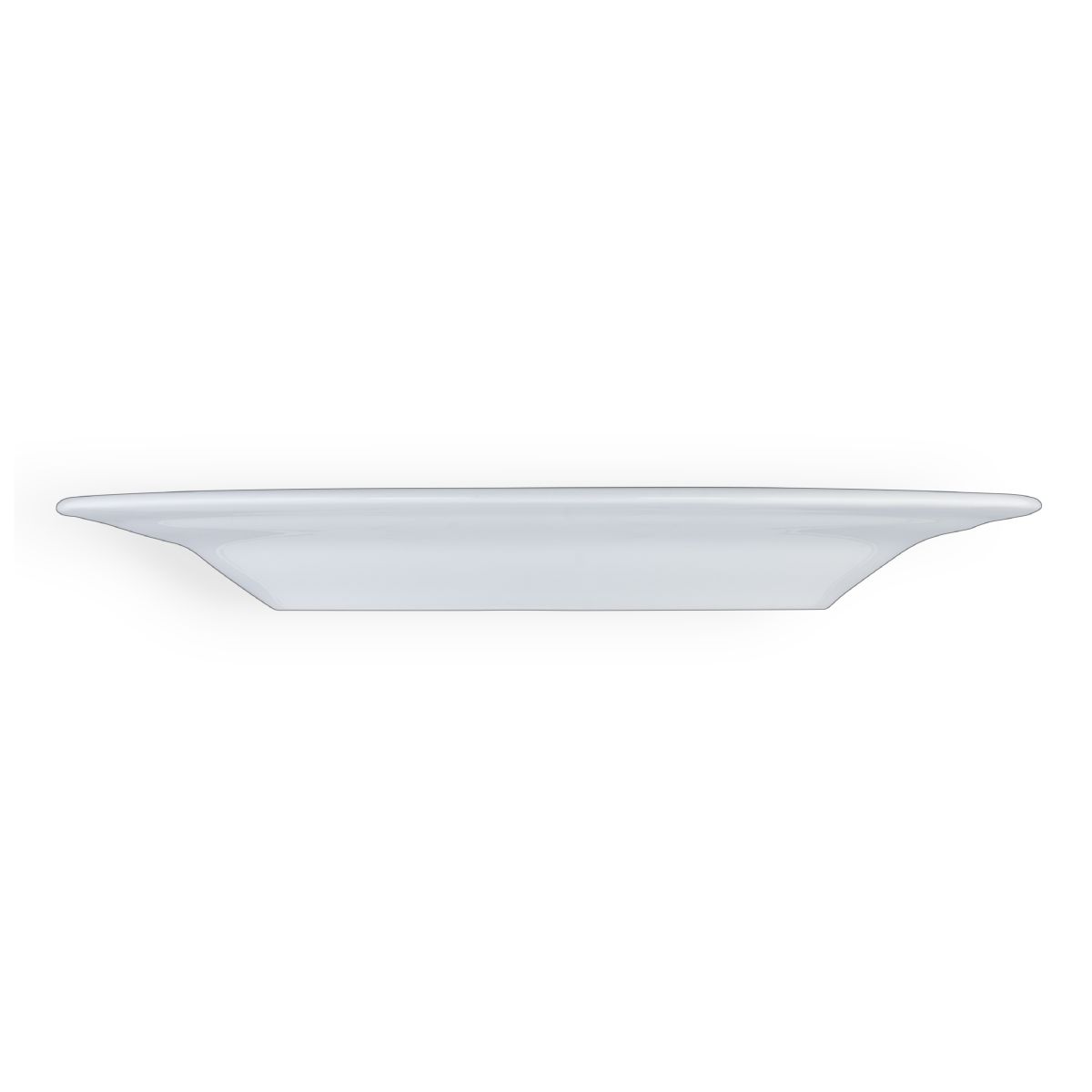 Bord Princip 27 cm porselein, zijaanzicht van de rand en het profiel