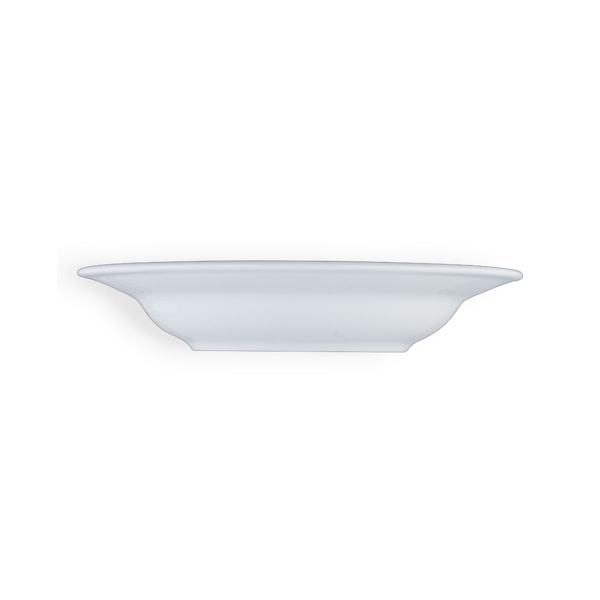 Princip deep plate, 23 cm, porcelain; side view of the rim and profile