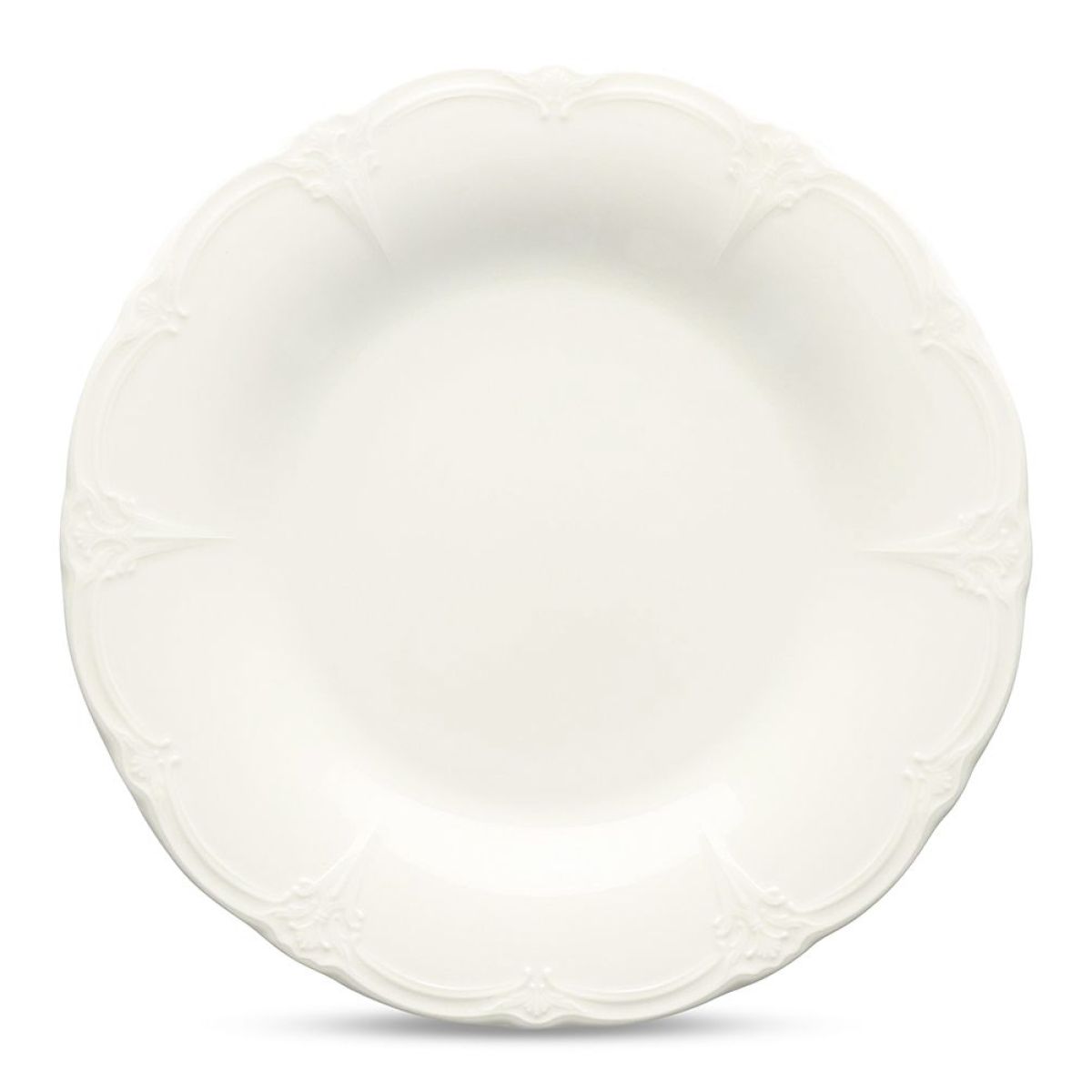 Porseleinen Bord Retro 27 cm in vooraanzicht met ronde vorm en gladde afwerking zichtbaar.