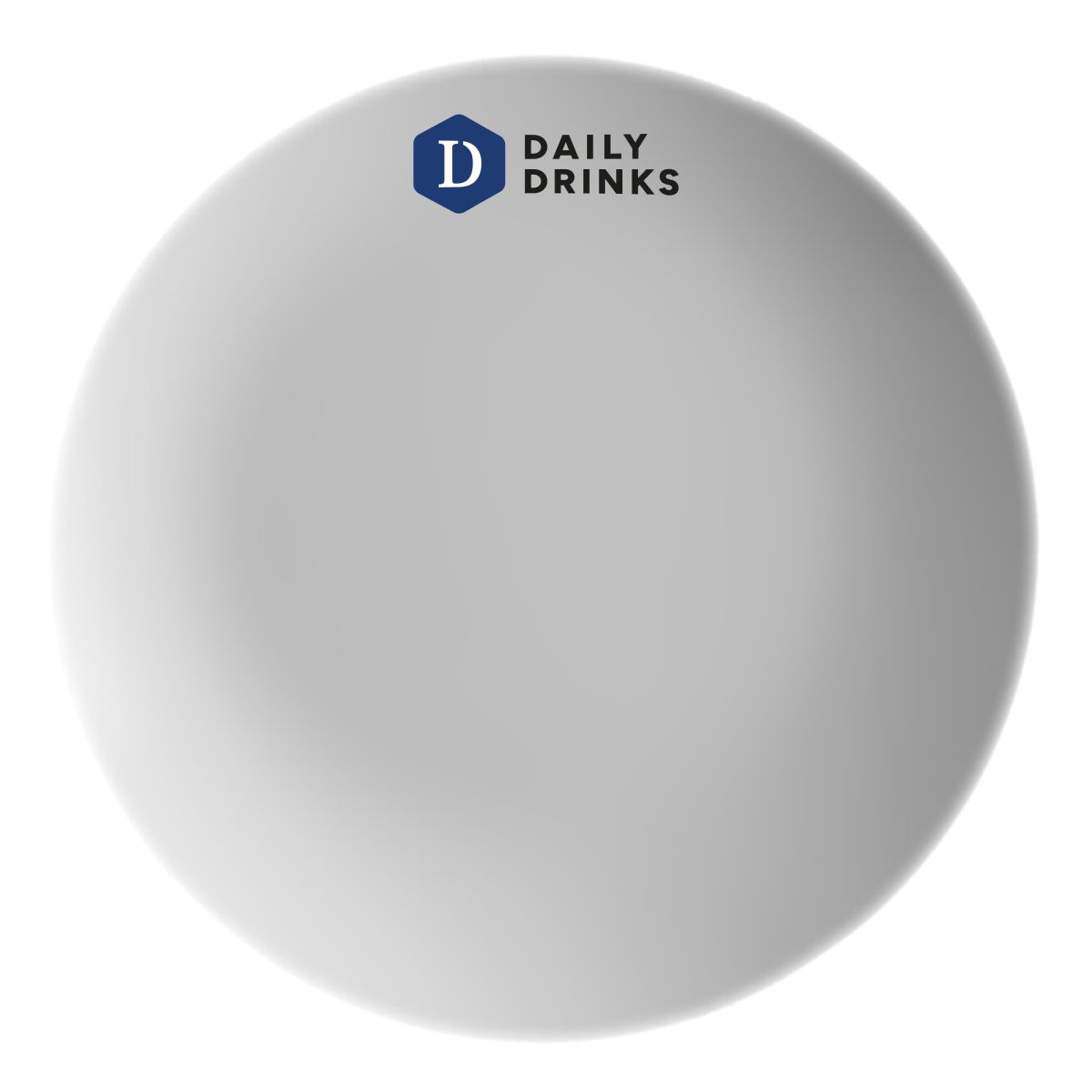 Coupe bord Isabelle 30 cm bedrukt met DailyDrinks-logo in meerdere kleuren op het middenvlak.