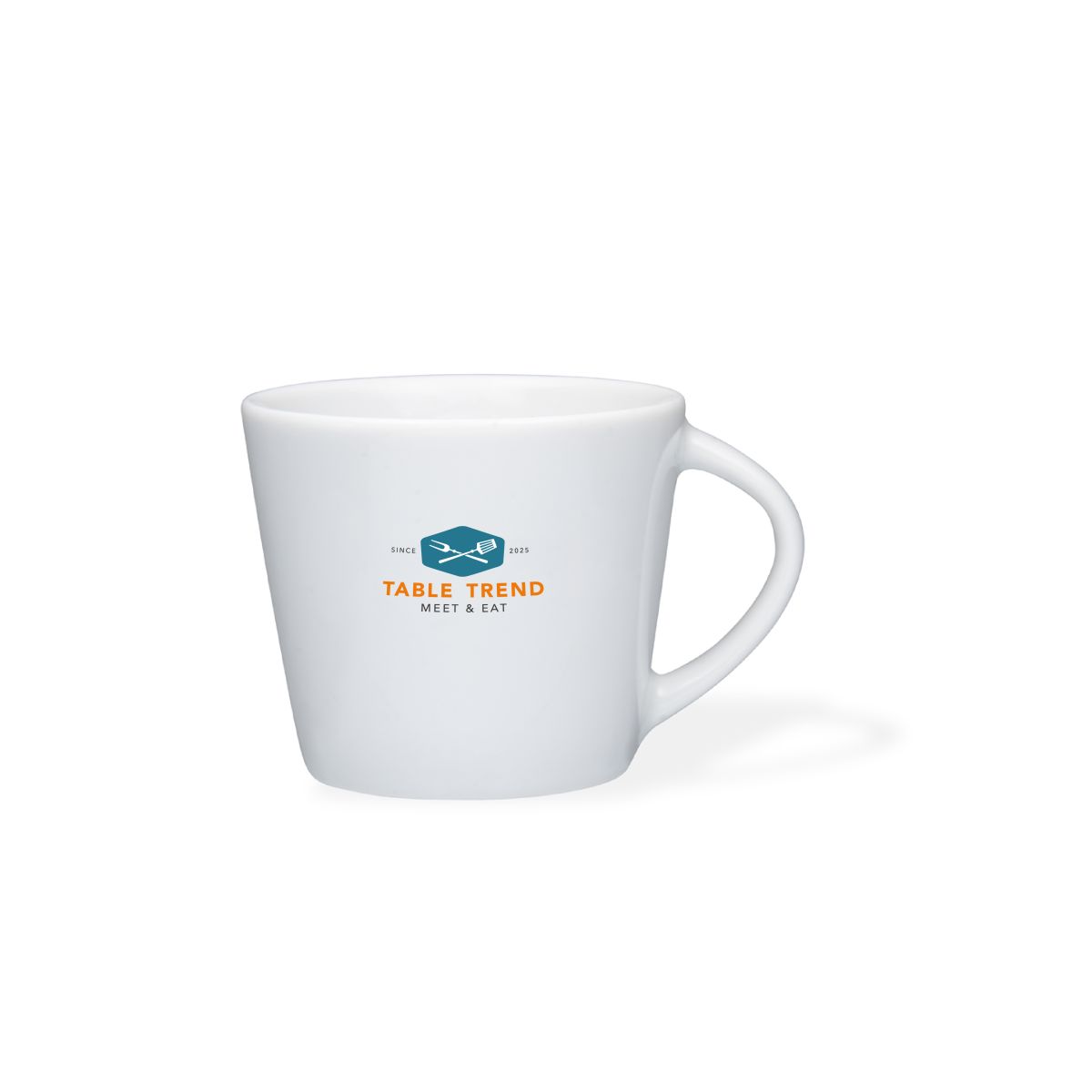 Eva Espresso Cup 10 cl. made of porcelain with multi-coloured TableTrend print on front view.