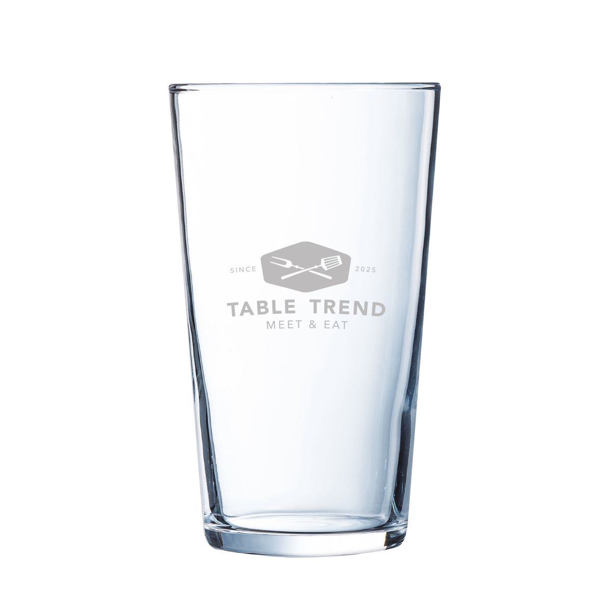 Engraving by TableTrend visible on the front of Glass Conique 47 cl. clear glass.