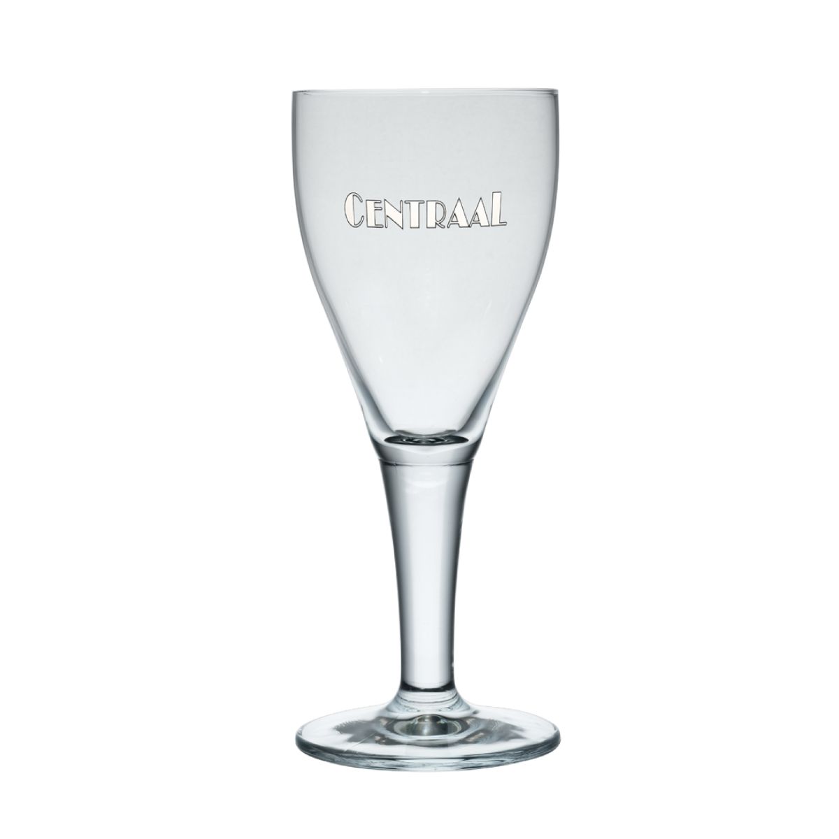 Harzer Pokal 25 cl tapmaat glas met meerkleurig Centraal-logo op de voorzijde