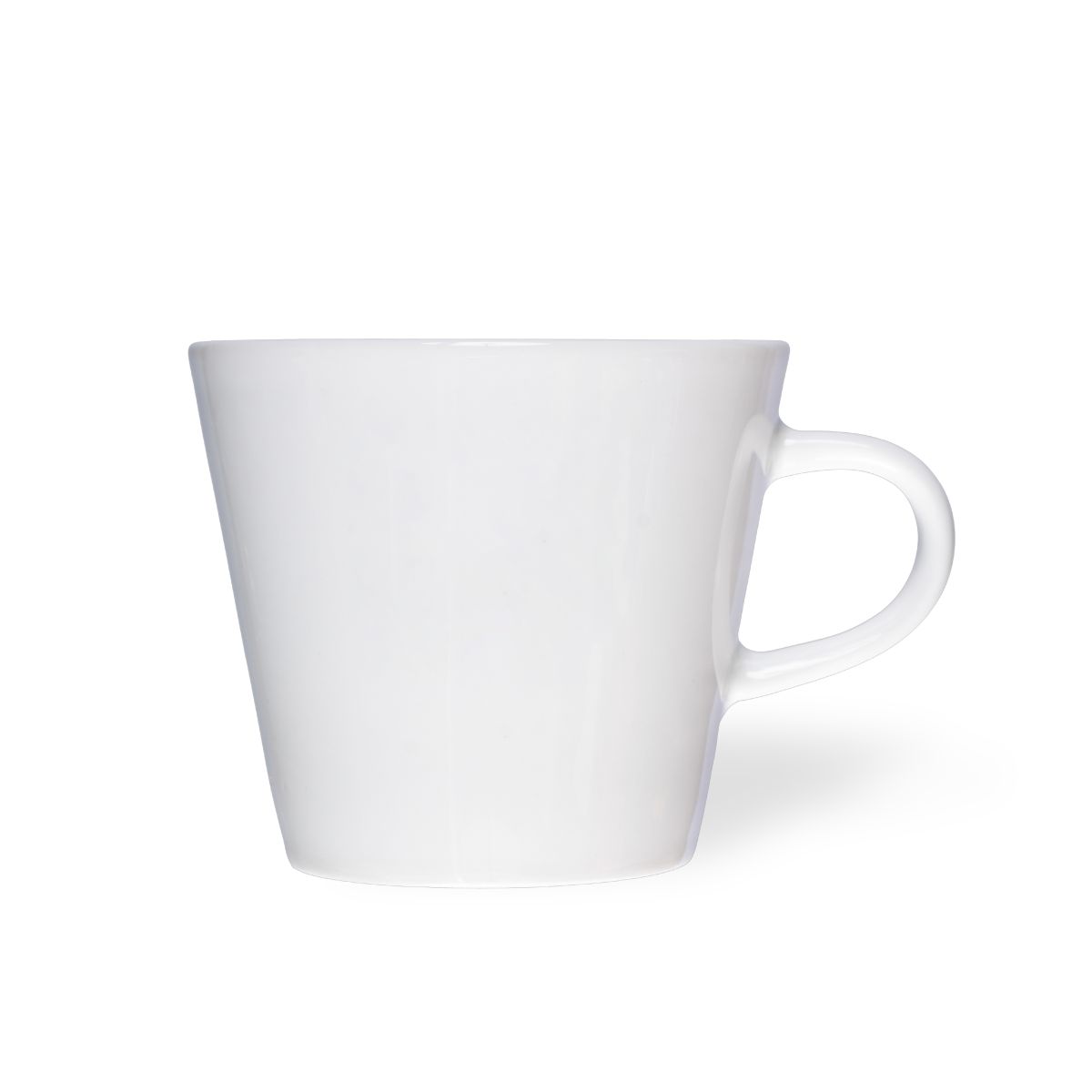 Coffee cup white Neo Budgetline 19 cl. made of porcelain in front view, with smooth surface and round shape.