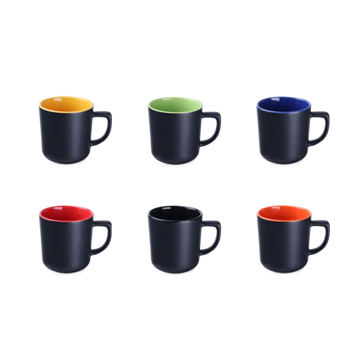 Overview of mug Rico Supreme 25 cl in different ceramic colour variations presented side by side.