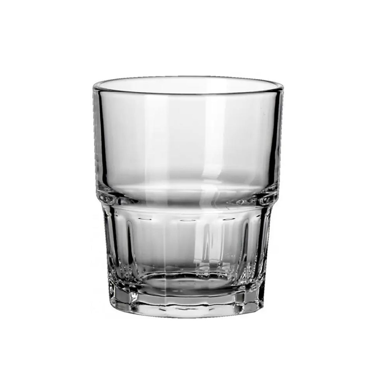 Front view of transparent Next Splash glass 20 cl with straight cylindrical shape and smooth surface. Front view of transparent Next Splash glass 20 cl with straight cylindrical shape and smooth surface.