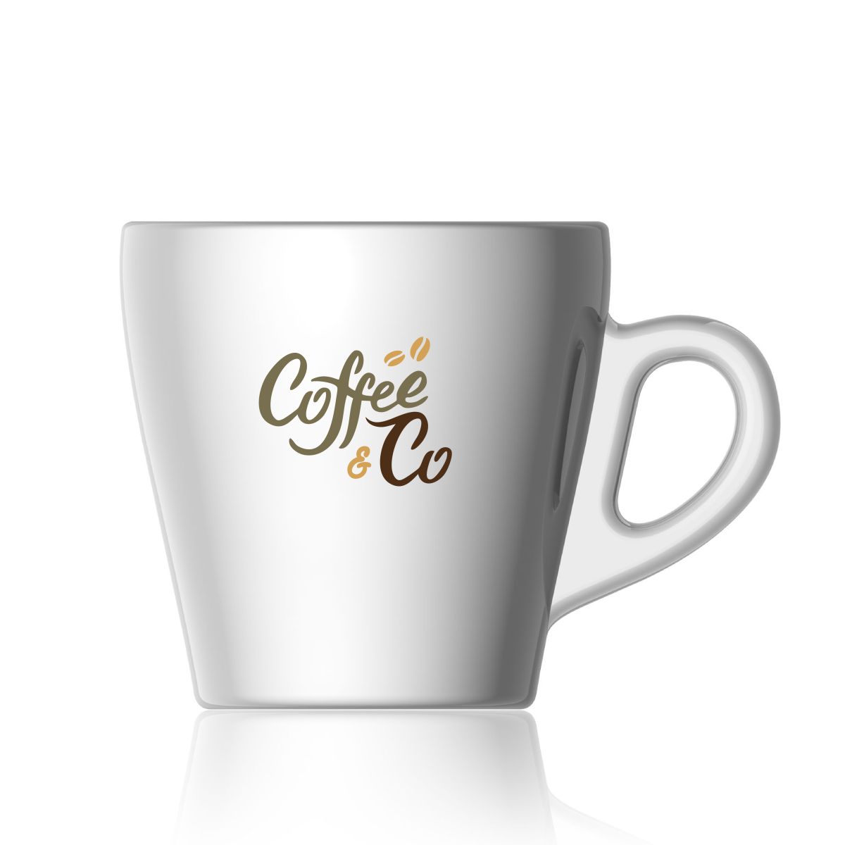Pura Cappuccino Cup 28 cl. with a multicoloured CoffeeCo logo on the front