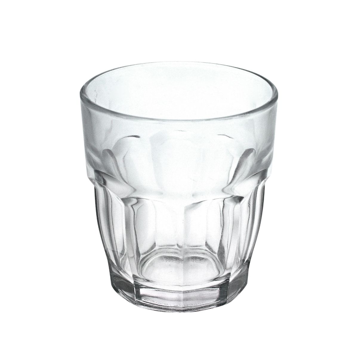 Front of a transparent Rockbar Tumbler glass 20 cl. suitable for cocktails or soft drinks. Front of a transparent Rockbar Tumbler glass 20 cl. suitable for cocktails or soft drinks.