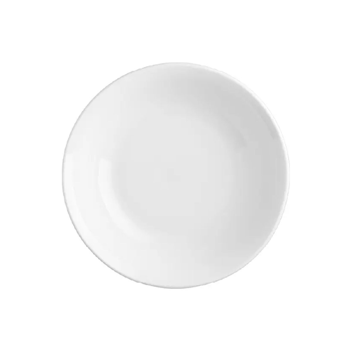 Bowl Princip 16 cm in white porcelain, displayed straight from the front with smooth finish.