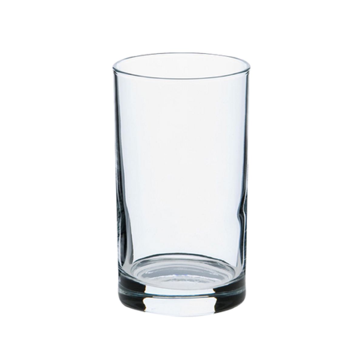 Transparant spatjesglas van 21 cl. in recht vooraanzicht, gemaakt van helder glas.