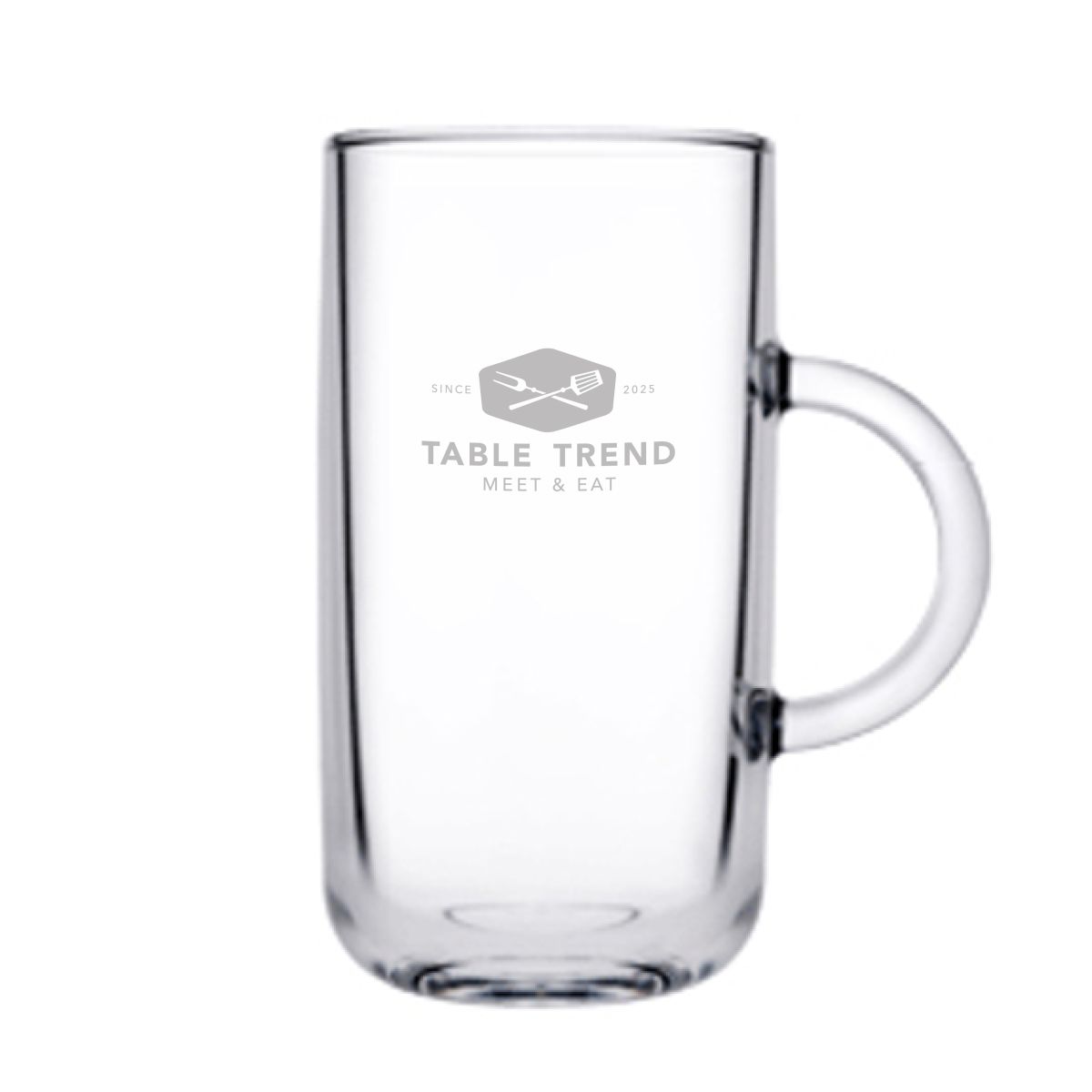 Theeglas Iconic 27 cl. met gegraveerd TableTrend-logo gecentreerd op de voorzijde.
