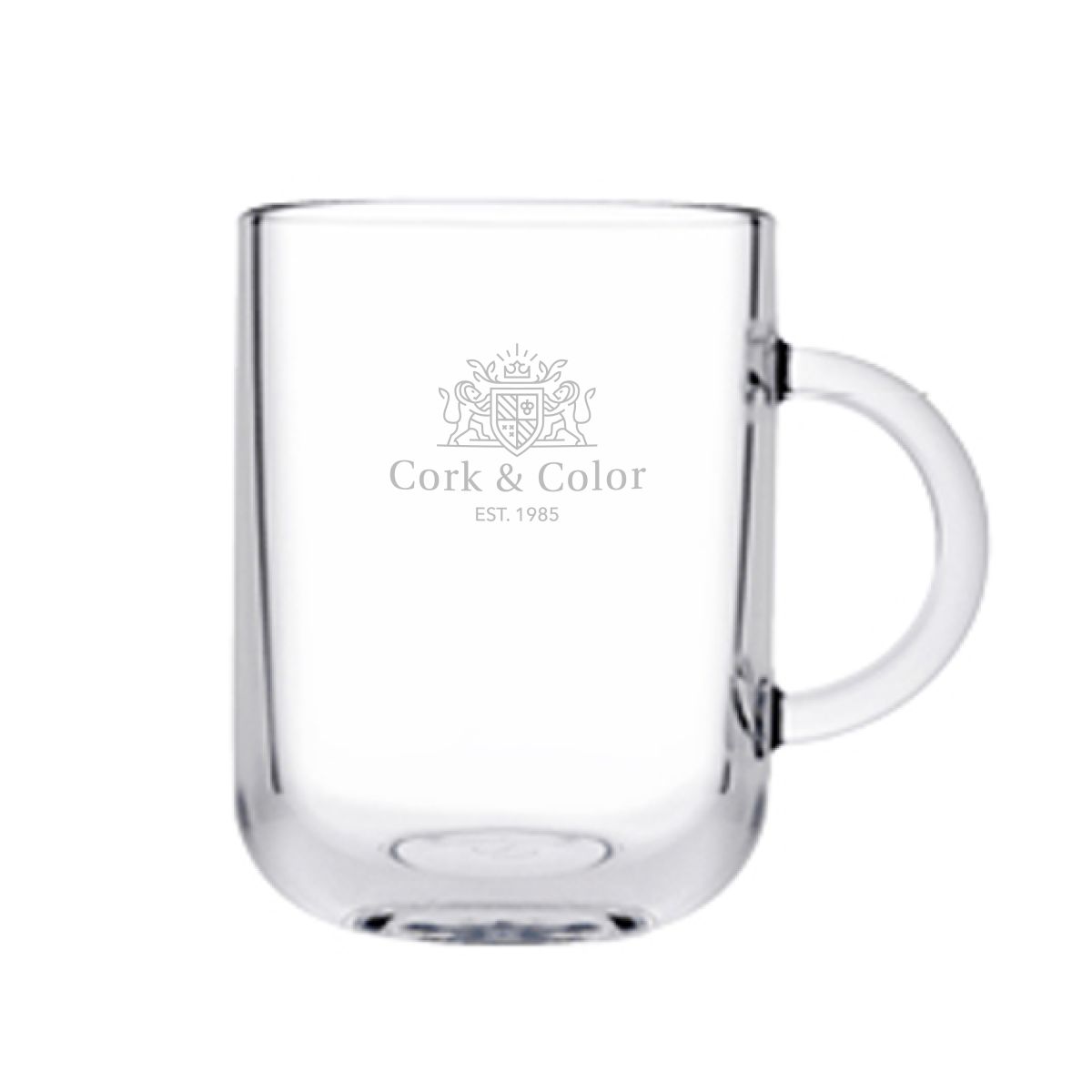 Theeglas Iconic 33 cl. met fijn gegraveerd TableTrend-logo gecentreerd op de voorzijde.