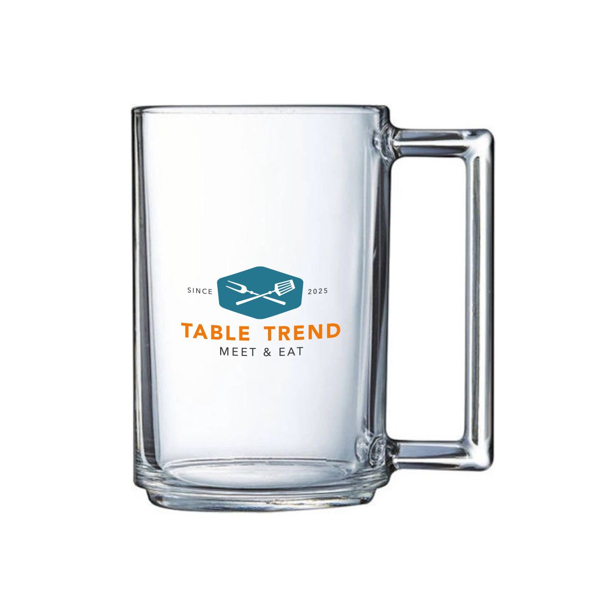 Tea glass Karo 32 cl. with TableTrend's multicoloured logo printed on the front.