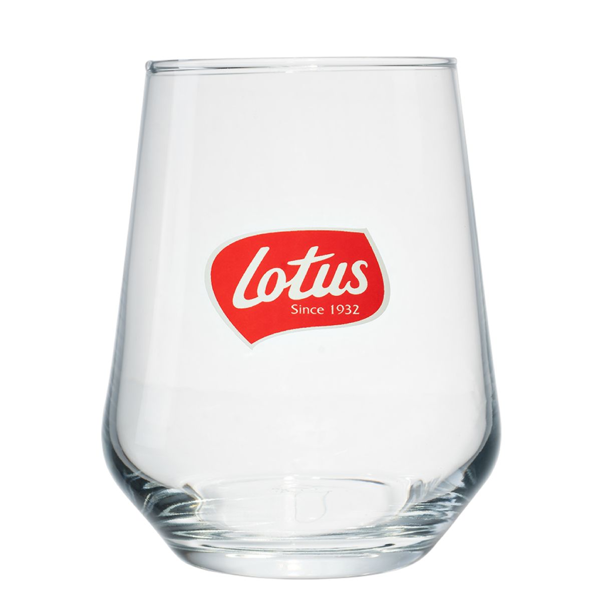 Allegra 42.5 cl tumbler with a multicoloured Lotus logo on the front