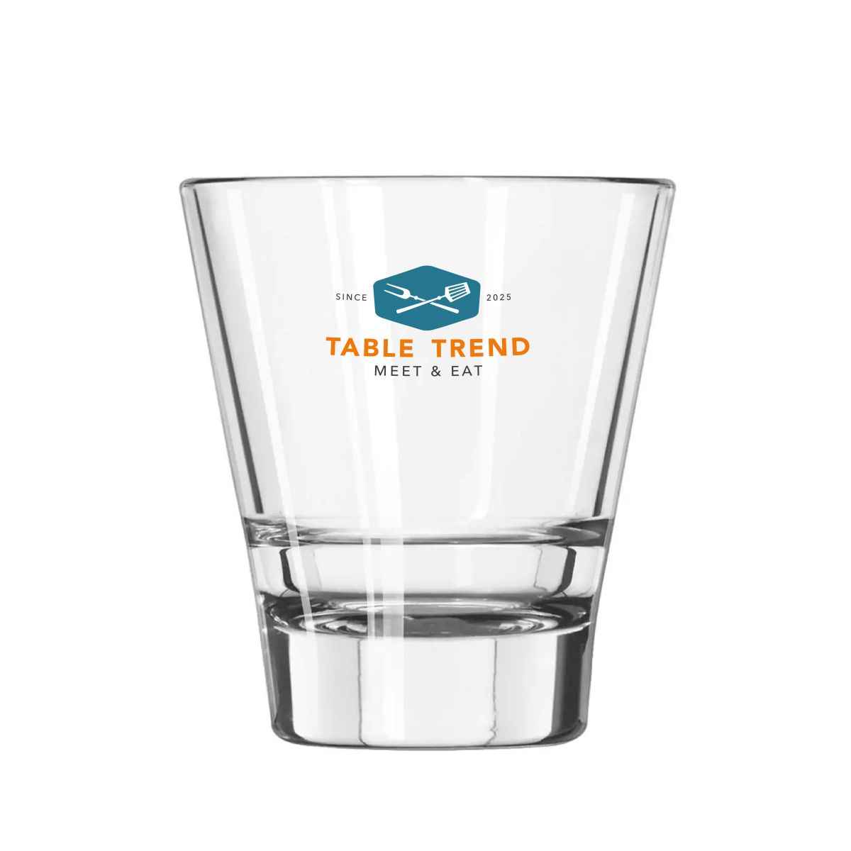 Front of the Tumbler Libbey Endeavor 26 cl. features multi-coloured printed TableTrend logo.