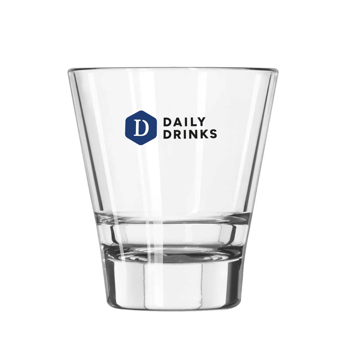 Printing of the DailyDrinks logo in multiple colours on the front of the Tumbler Libbey Endeavor 35 cl. glass.