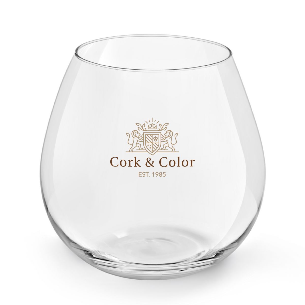 Wijnglas Ronda 59 cl glas met meerkleurig CorkColor-logo op het voorpaneel