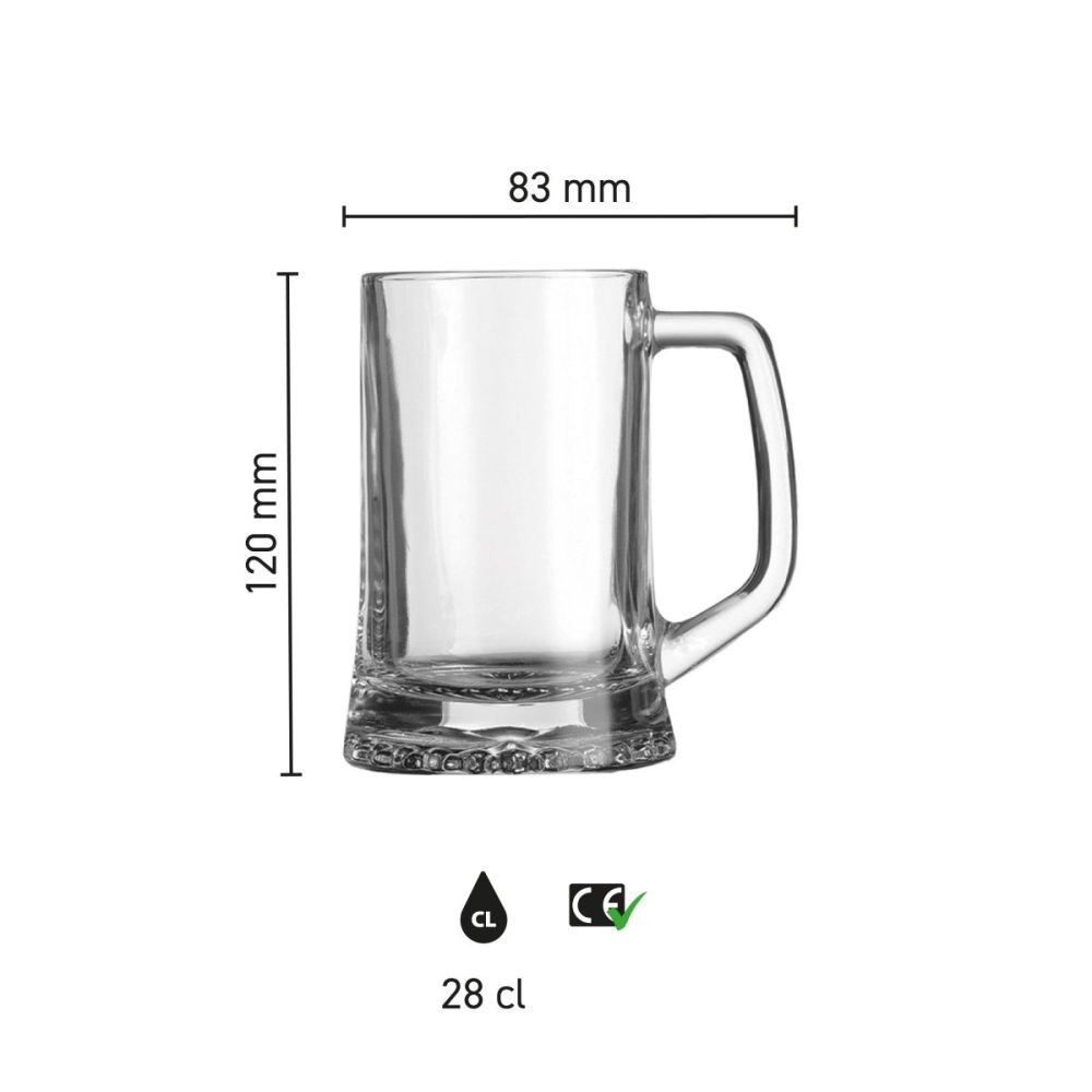 Beer mug Maxim 28 cl. with print - Riké Group INT