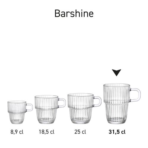 Serieoverzicht van Barshine glazen, meerdere modellen in beeld gebracht.