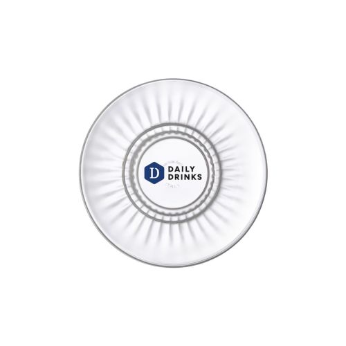 Barshine thee- en latte schotel met meerkleurig DailyDrinks-logo op de voorzijde gedrukt.