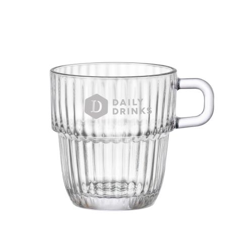 Barshine theeglas 25 cl met fijne logo-gravure van DailyDrinks op het vooraanzicht.