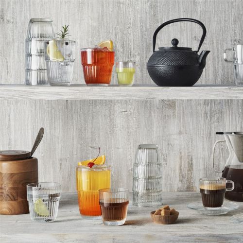 Barshine Tumbler 50 cl. in use on shelf in ambient room.