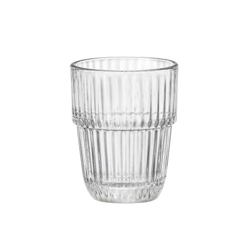 Vooraanzicht van de Barshine Tumbler 6,8 cl. glas met compacte vorm en helder glas.